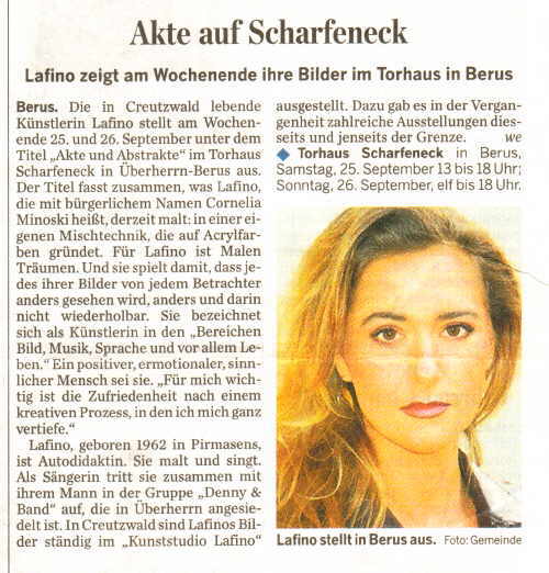Bericht ber Lafino aus der Saarbrcker Zeitung 23.09.2004